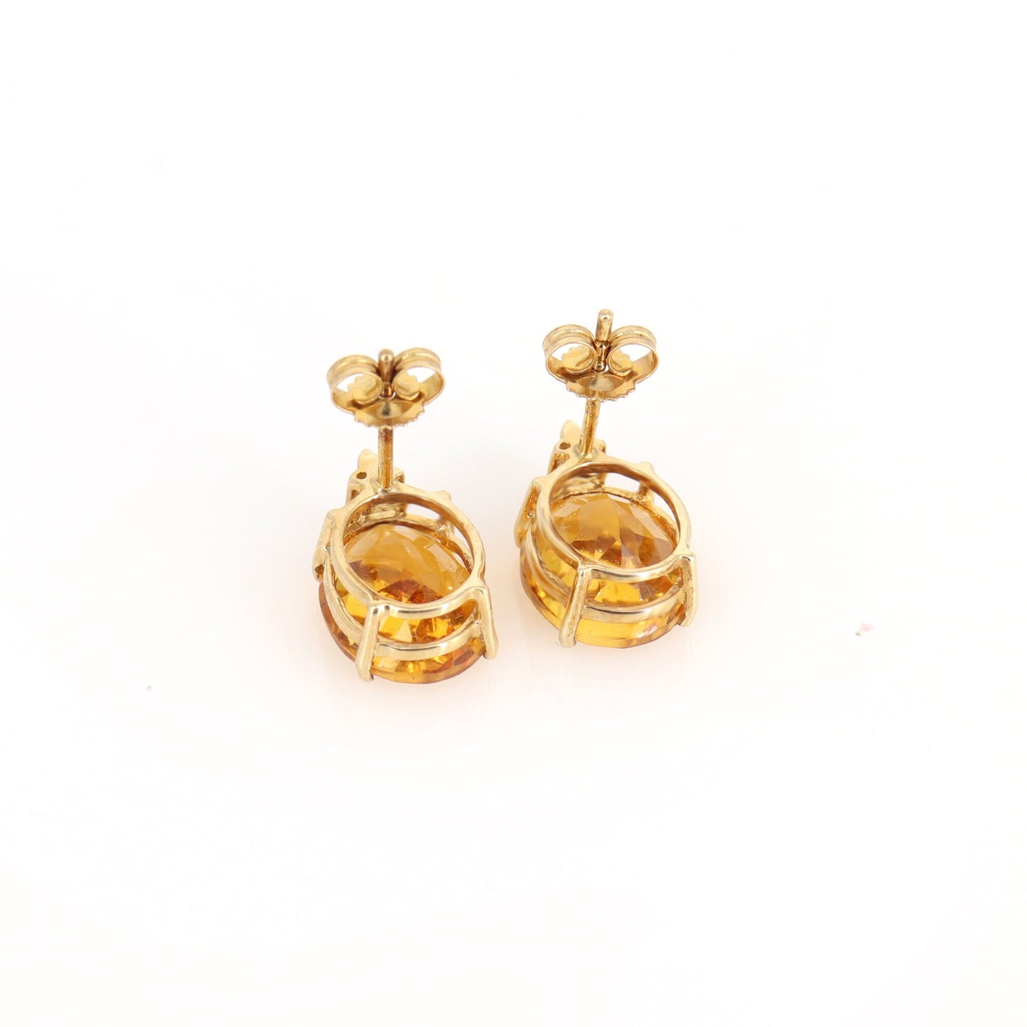 Citrine Stud Earring 14K Gold