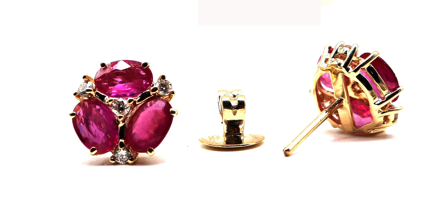Ruby Earring 14K Gold