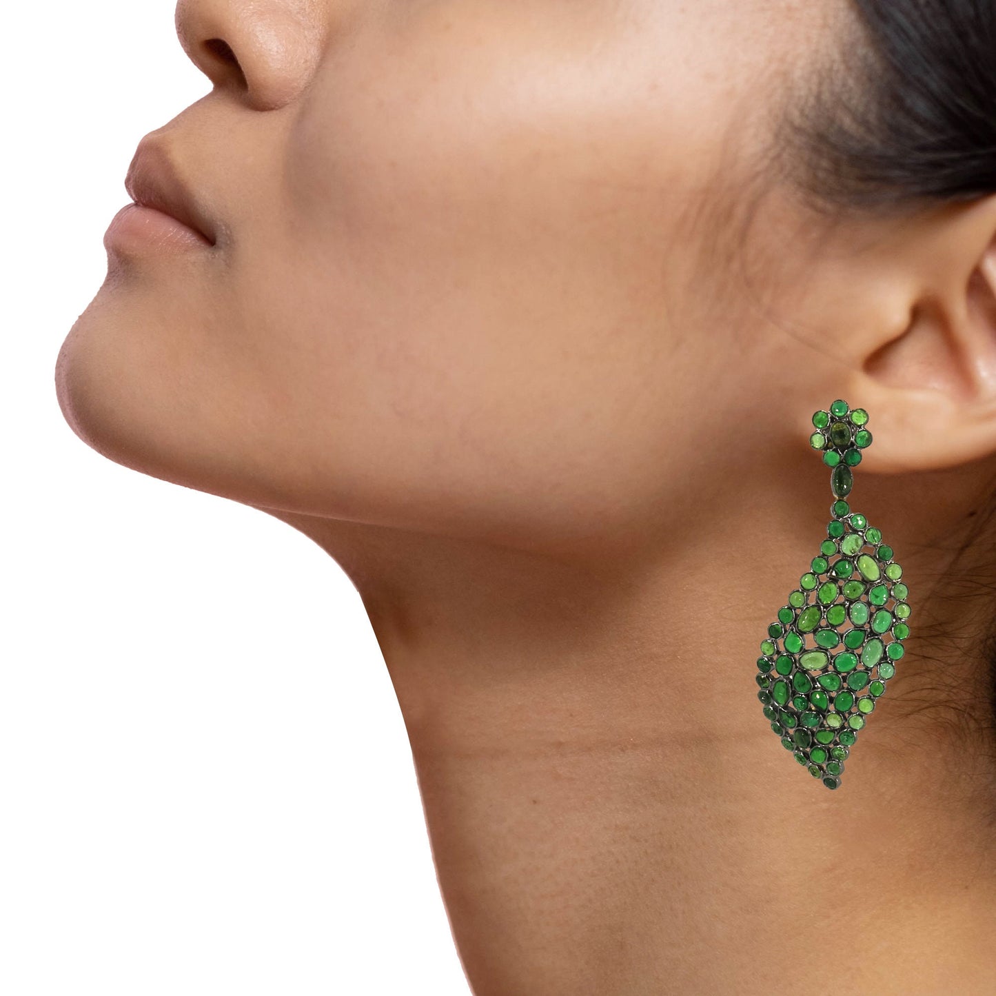 Chrome Diopside Earring