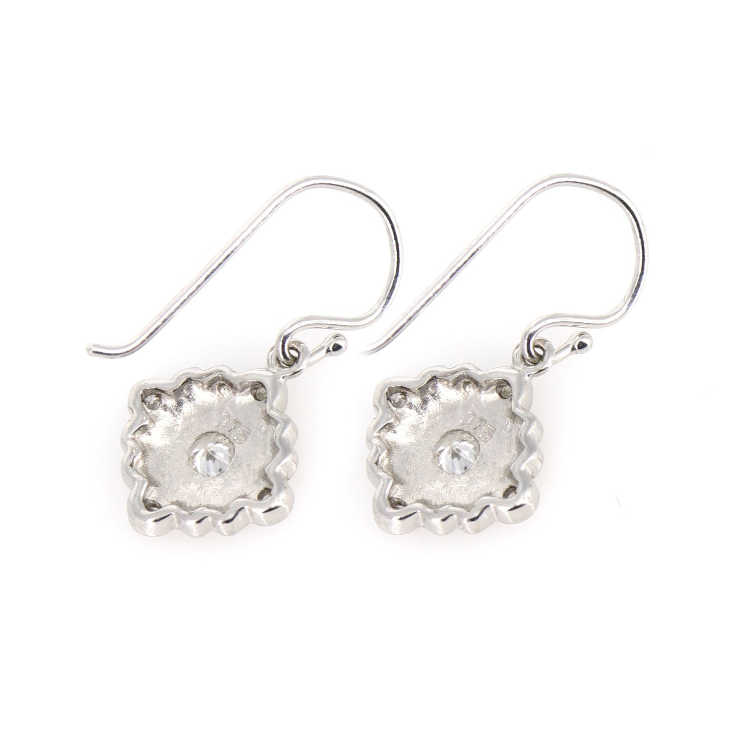 9K White Earring Gold