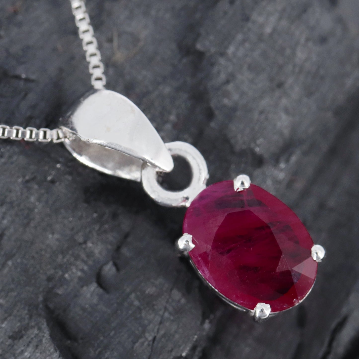 Ruby Pendant Silver