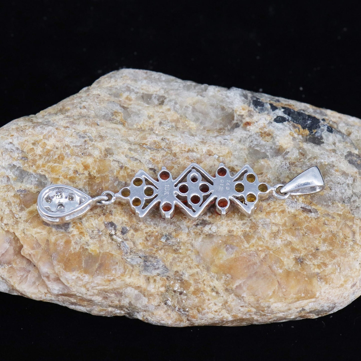 Yellow & Orange Sapphire Pendant