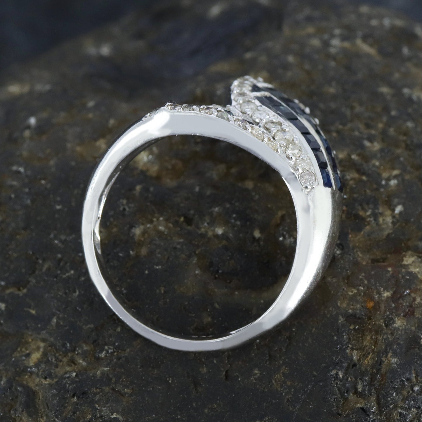 Statement Sapphire Ring Silver