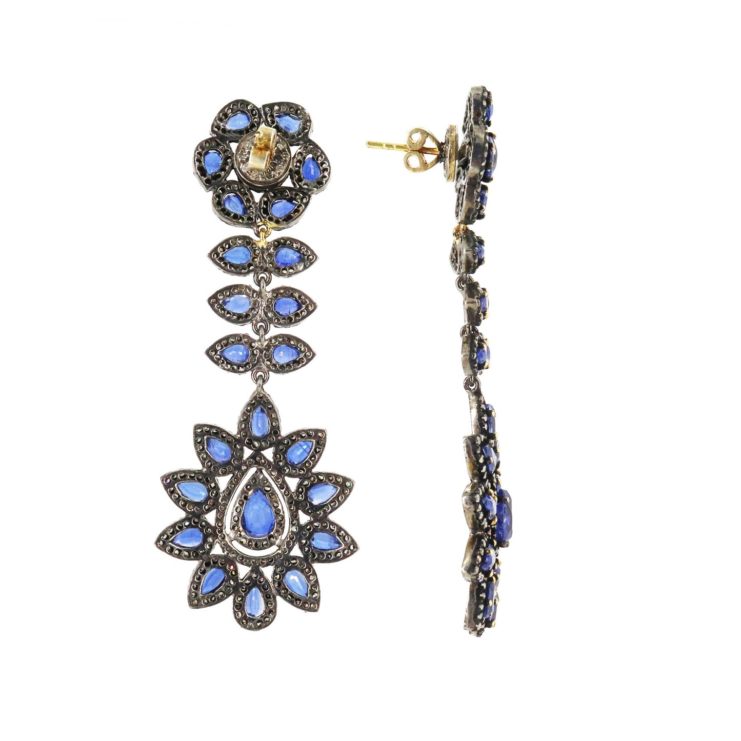 Vintage Replica Inspired Jewellery Taurus Blue Kyanite Earring