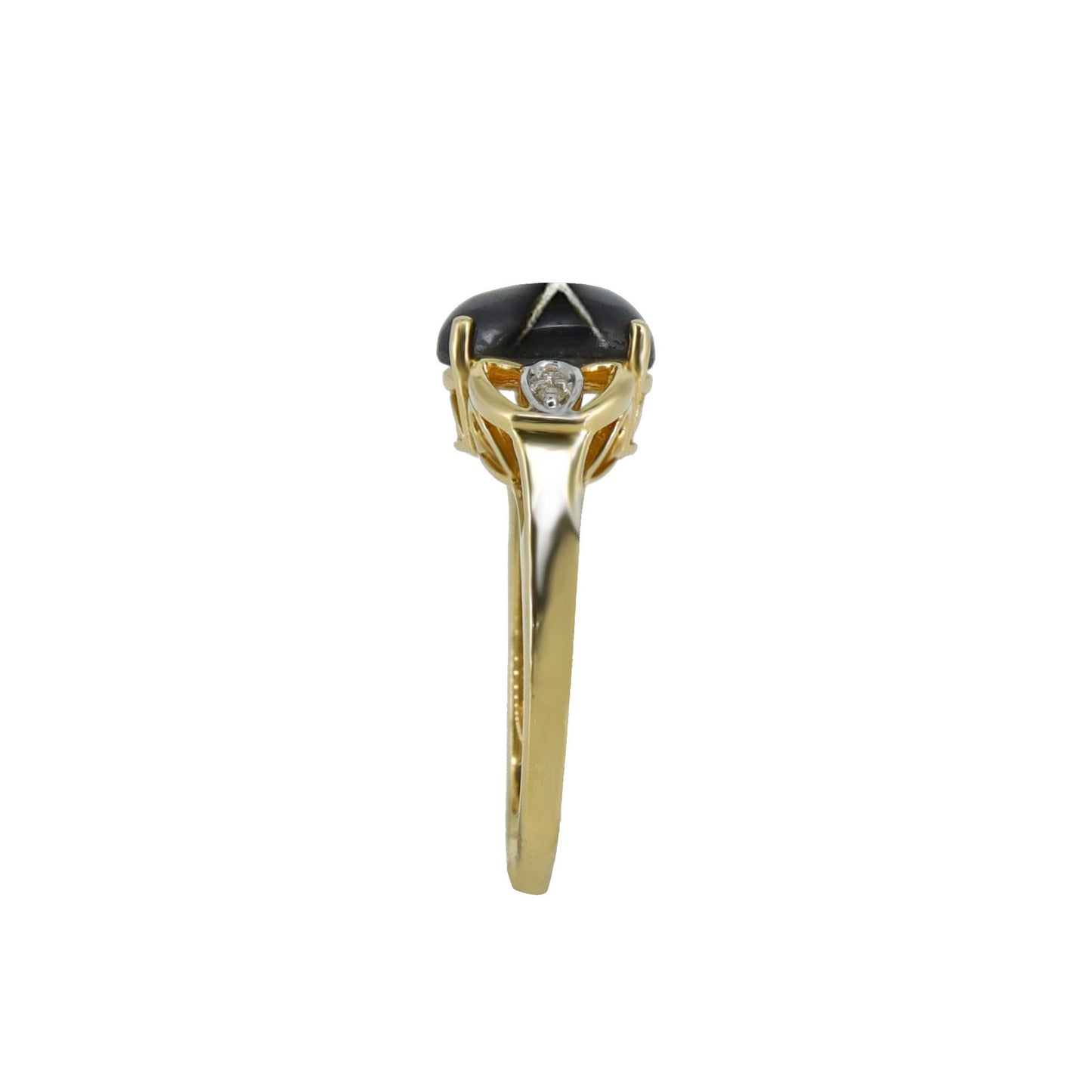Black Star Ring 14K Gold