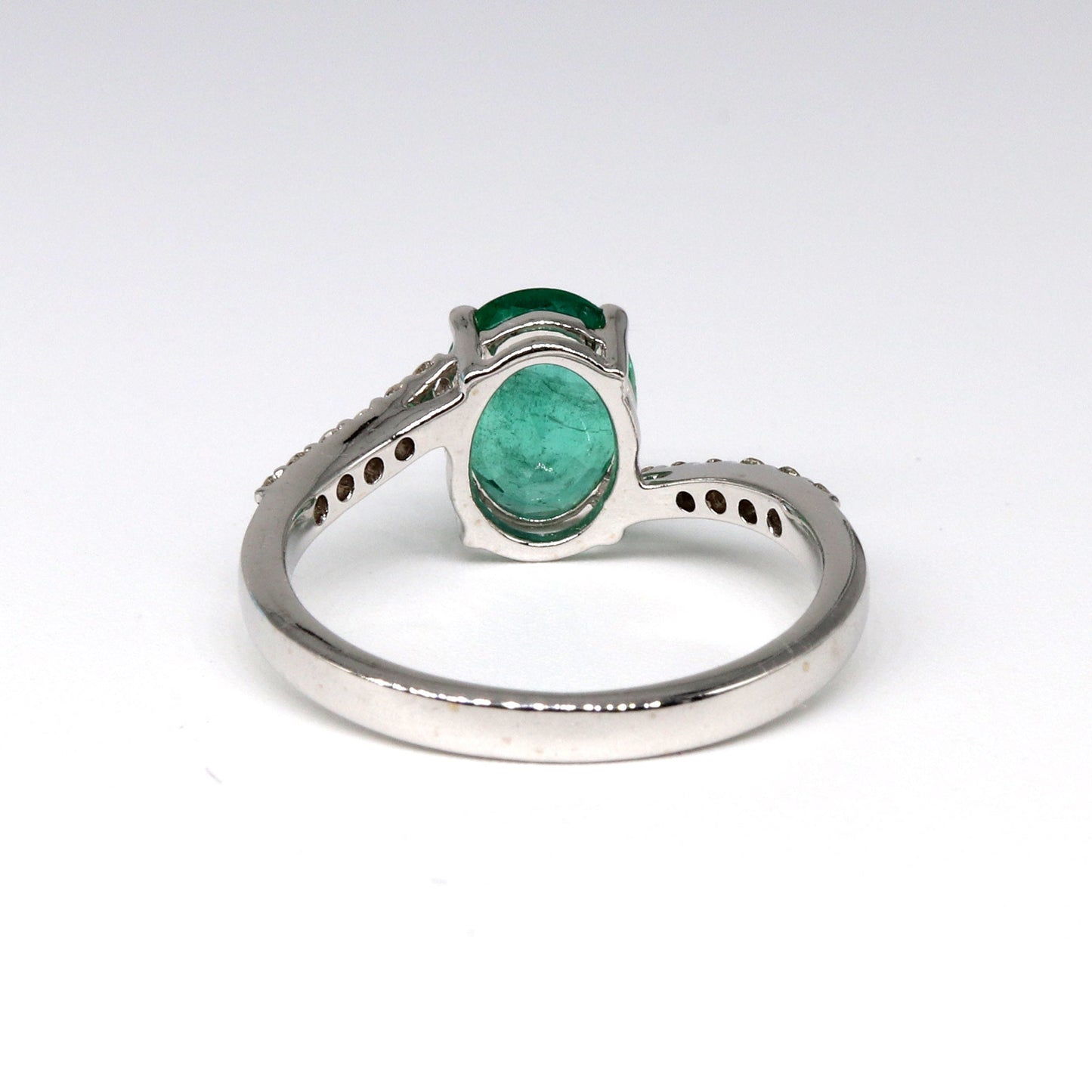 White Emerald Ring 18K Gold