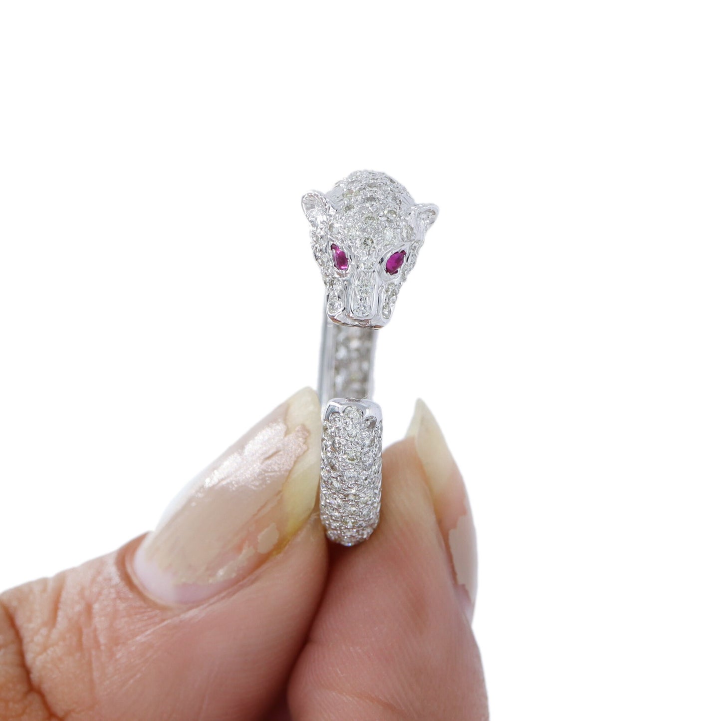 White Jaguar Ring 18K Gold