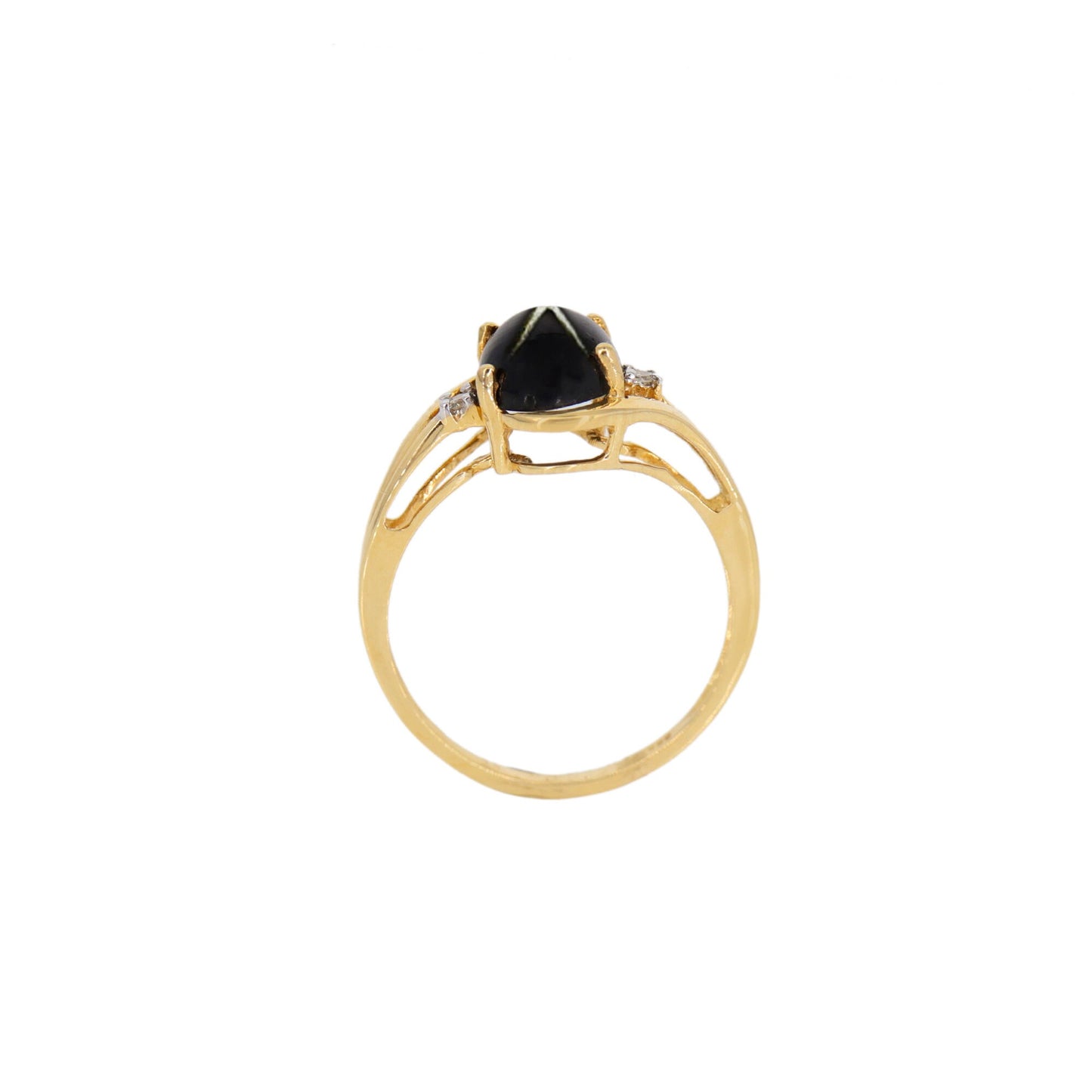 Black Star Ring 14K Gold