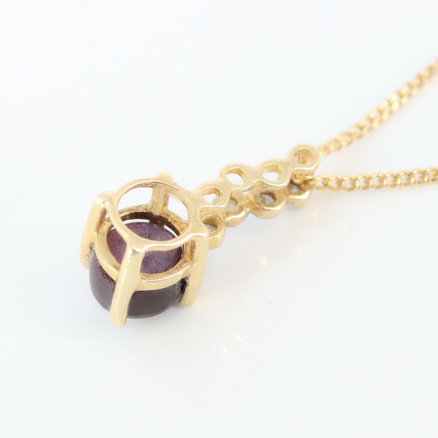 Dainty Star Ruby Pendant 14K Gold