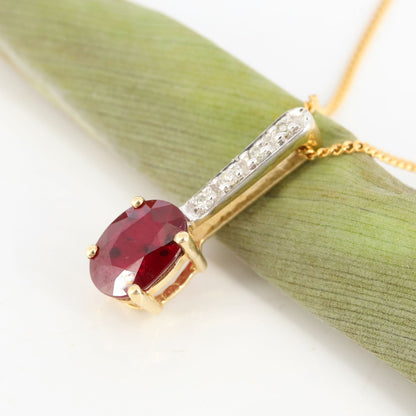 Ruby & Pendant 14K Gold