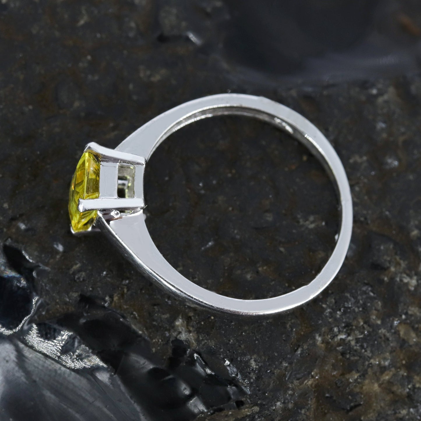 Yellow Sapphire Ring Silver