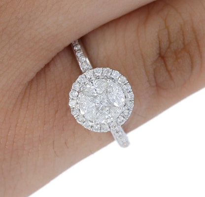 Marquise & Princess Cut Ring 18K Gold