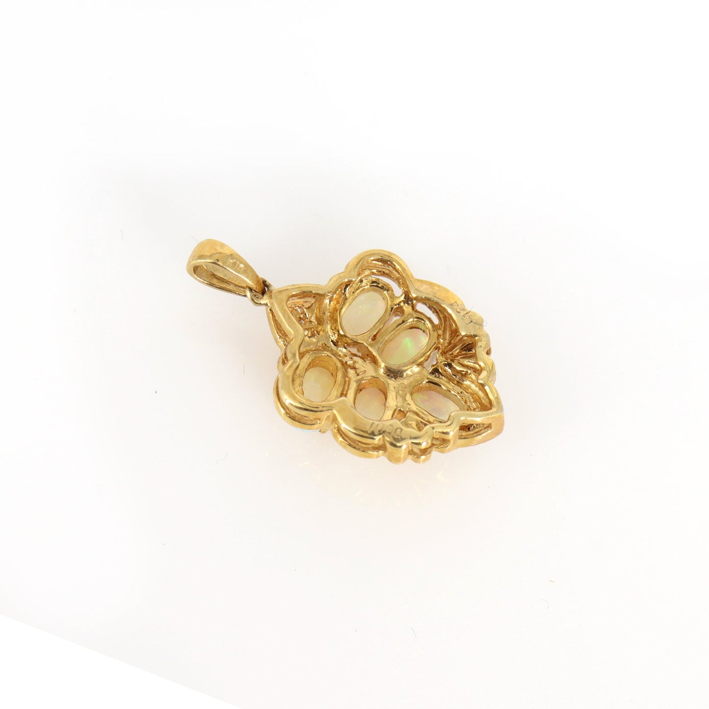 Yellow Opal Pendant 18K Gold