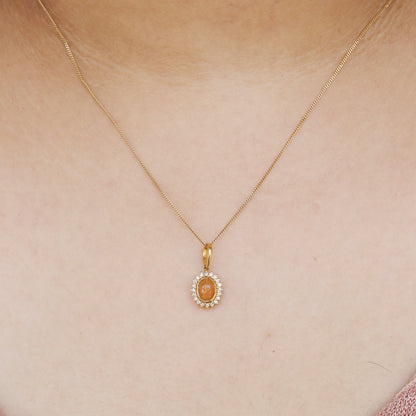 Opal Gemstone Pendant 14K Gold