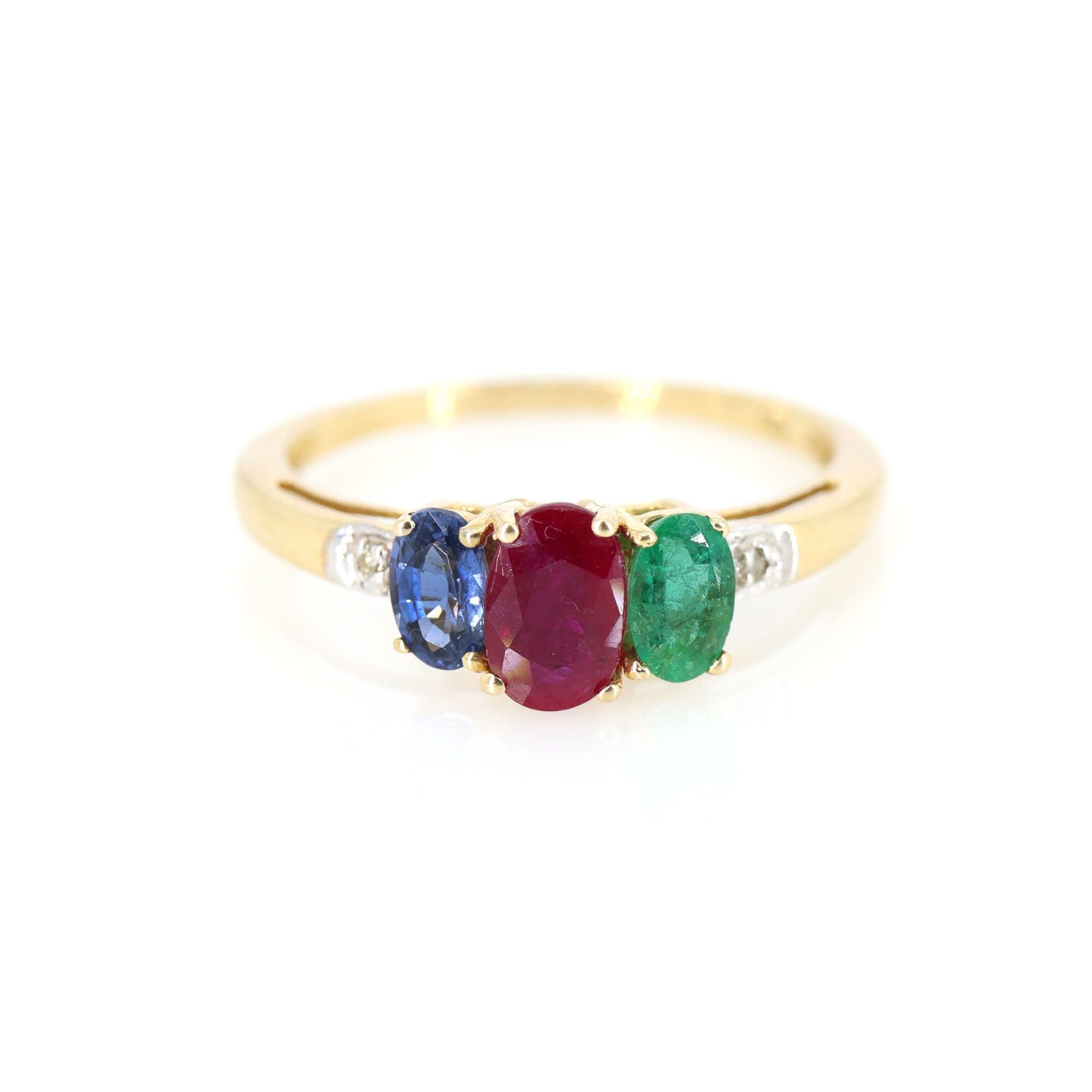 Multi Gemstone Ring 14K Gold