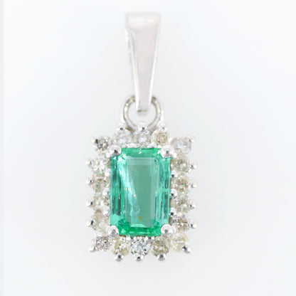 Emerald Necklace Silver