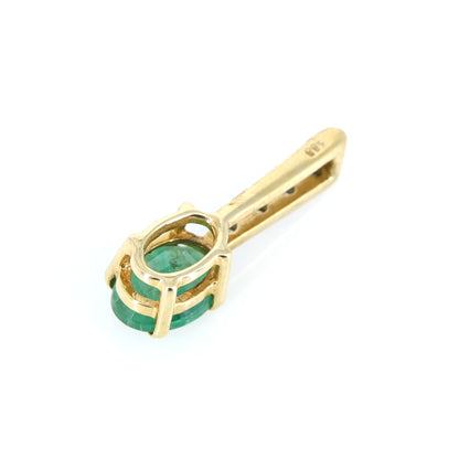 0.88 Emerald Pendant 14K Gold
