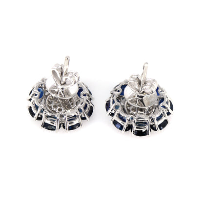 Sunflower Style Gemstone Earring 14K Gold