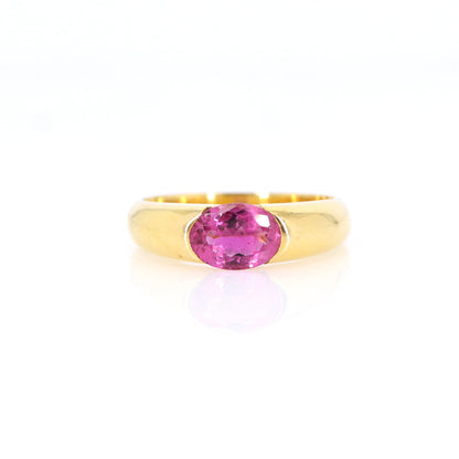 Pink Tourmaline Ring 18K Gold