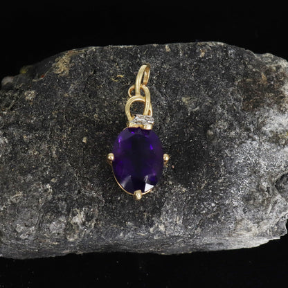 Yellow Amethyst & Pendant 14K Gold