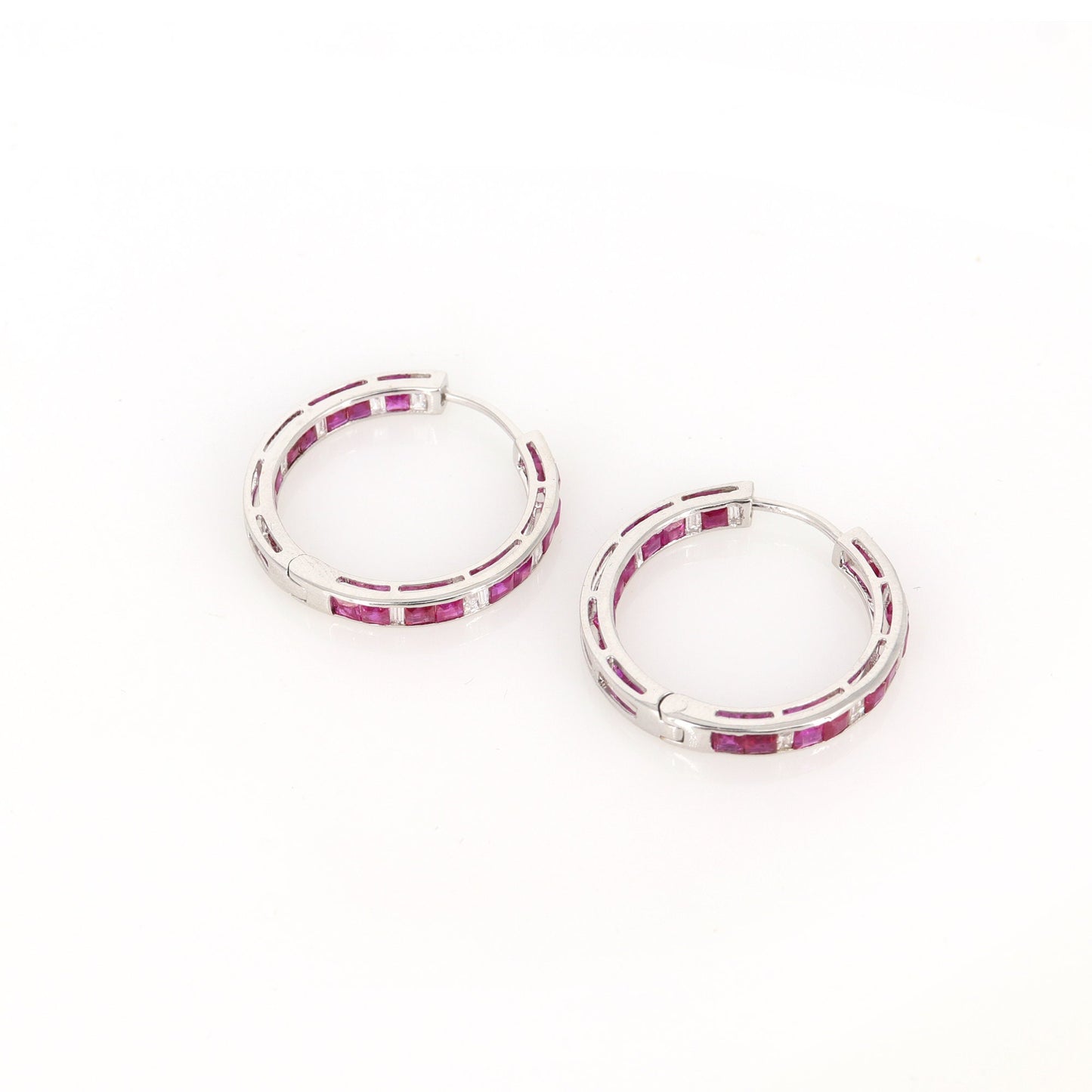 Ruby Hoop Earring 18K Gold