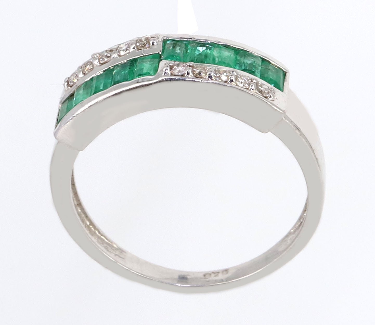 Emerald Ring Silver