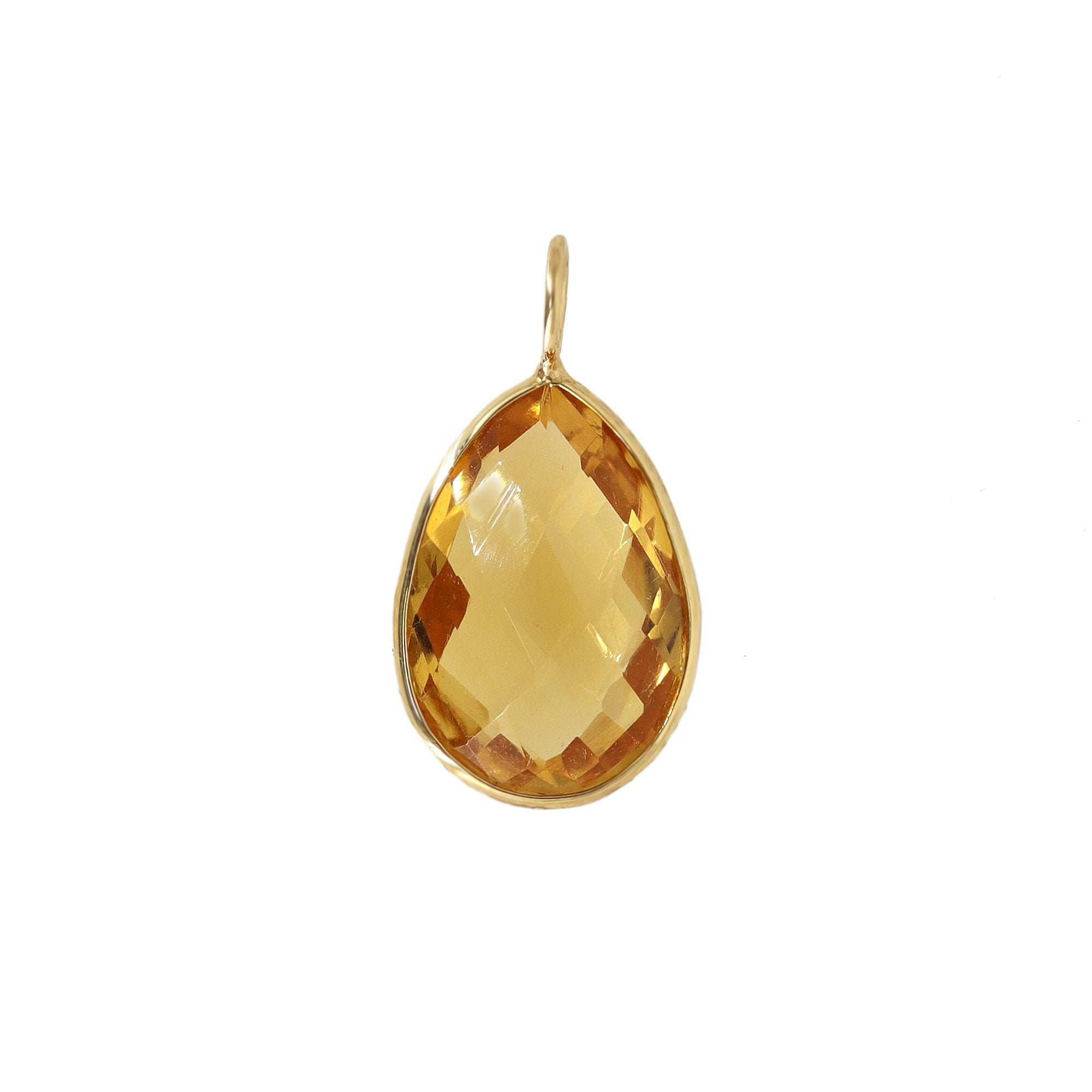 Citrine Pendant 18K Gold