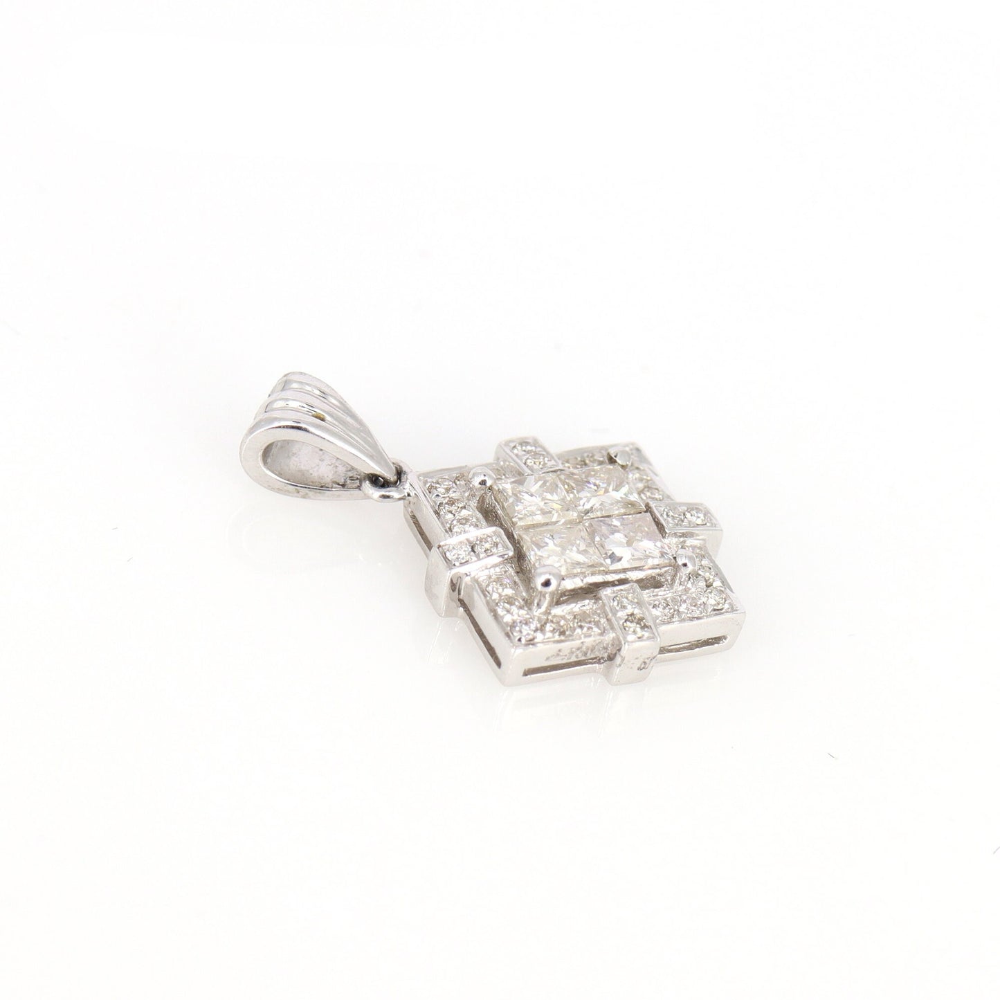 Princess Cut Pendant Gold