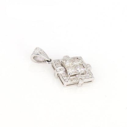 Princess Cut Pendant Gold