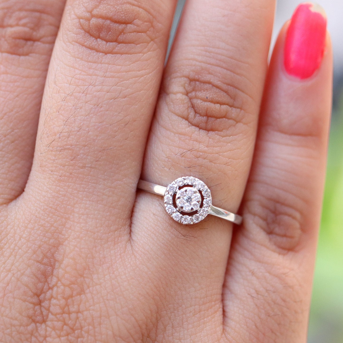 Halo Ring 18K Gold
