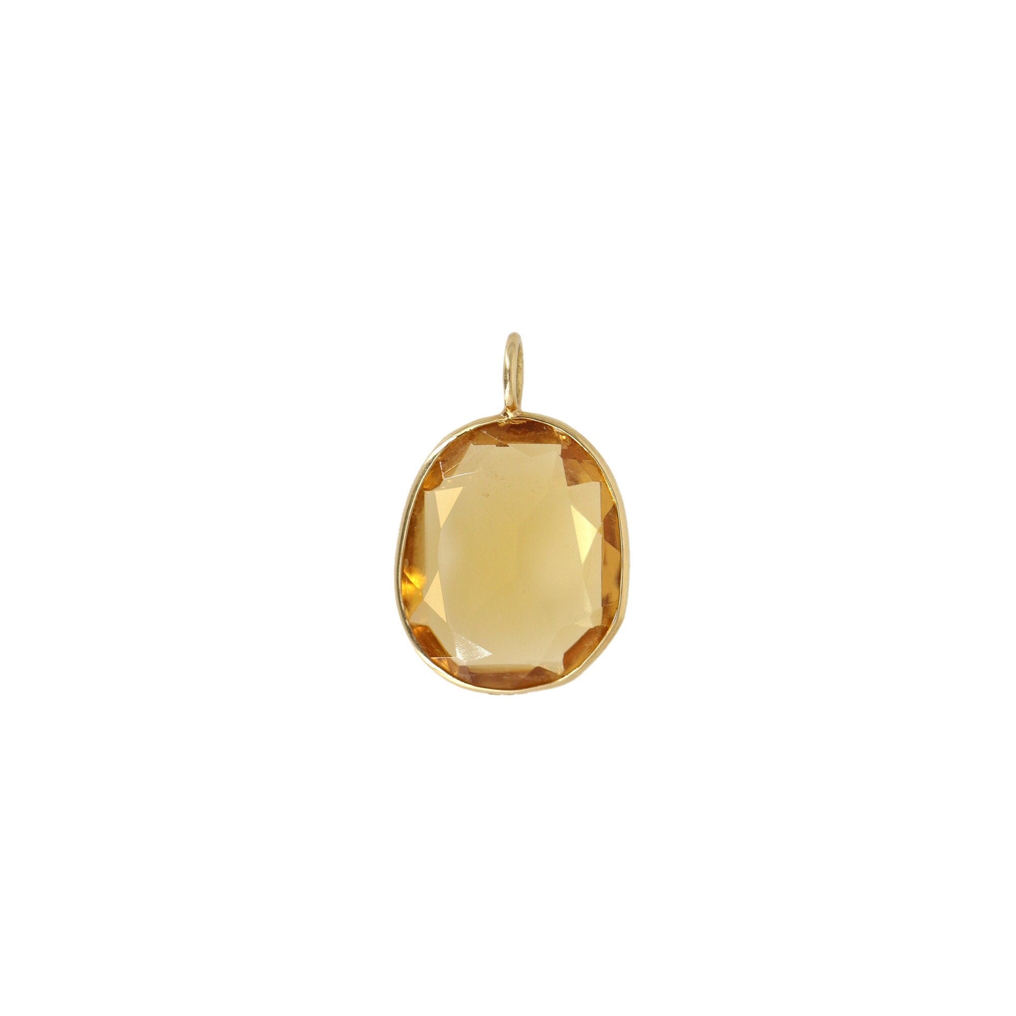 Citrine Pendant 18K Gold