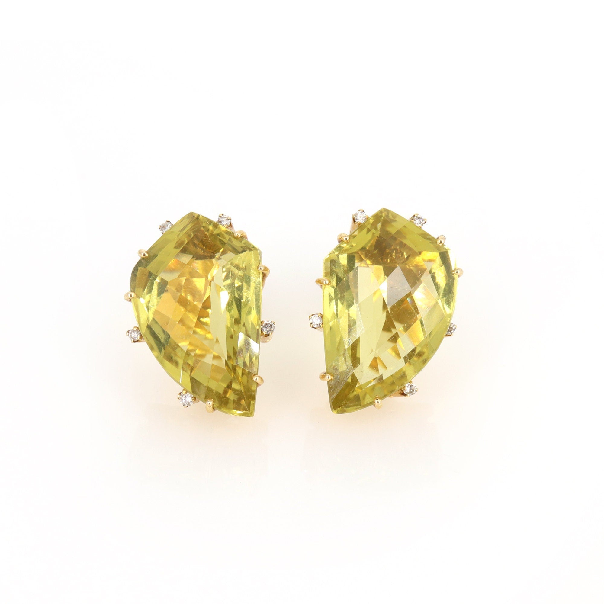 Yellow Lemon Topaz Statement Earring 18K Gold