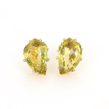 Yellow Lemon Topaz Statement Earring 18K Gold