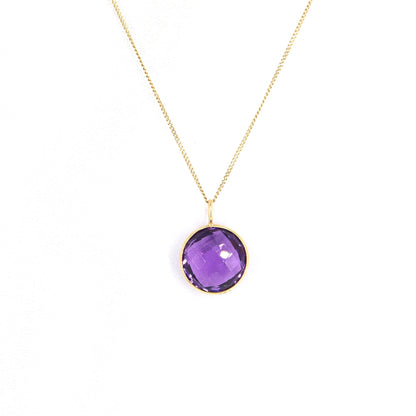 Amethyst Pendant 18K Gold