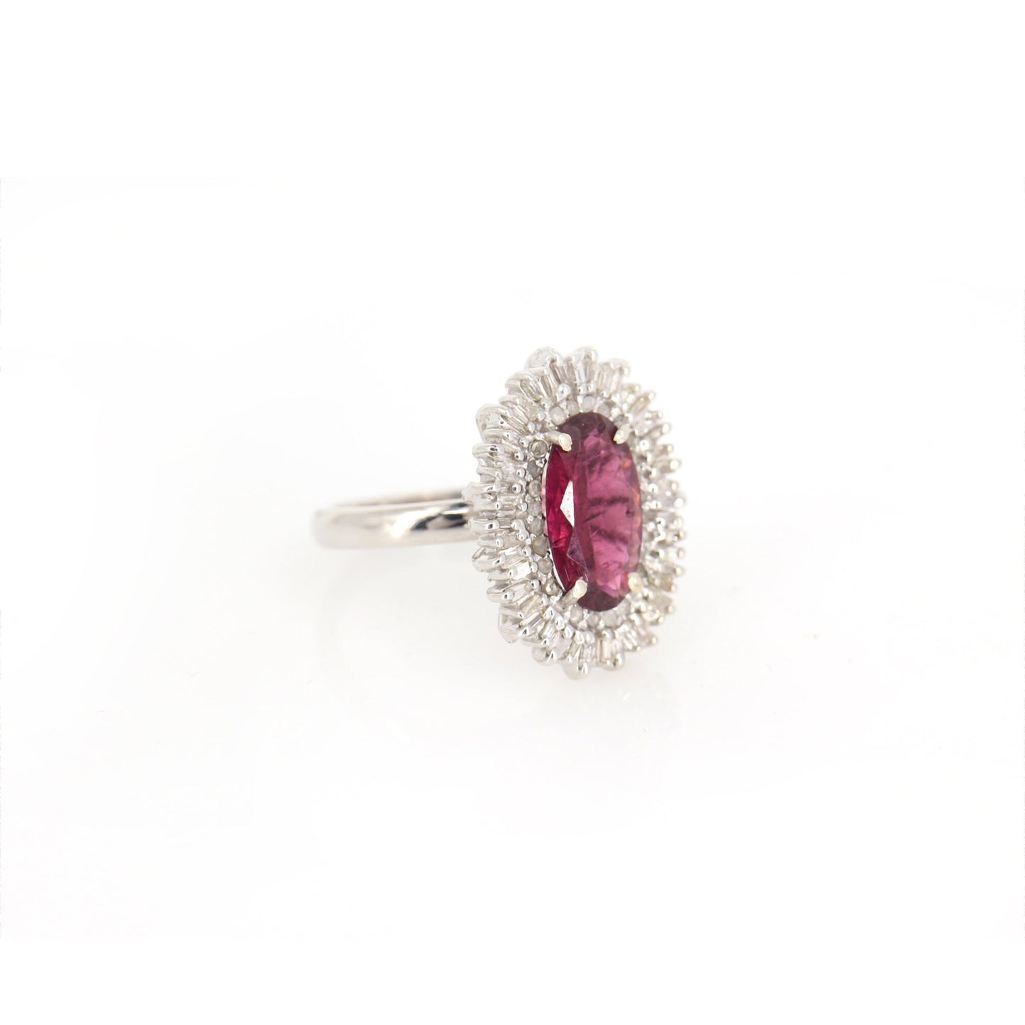Rubellite Ring Silver