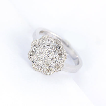 Flower Shape Unique Design Ring 18K Gold