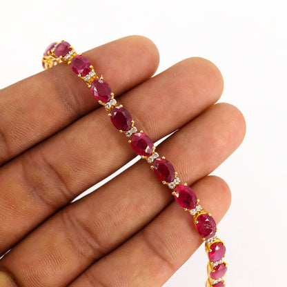 Ruby Bracelet 14K Gold