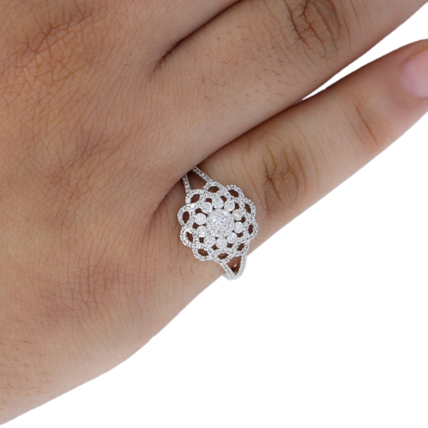 Round Cut Ring 18K Gold
