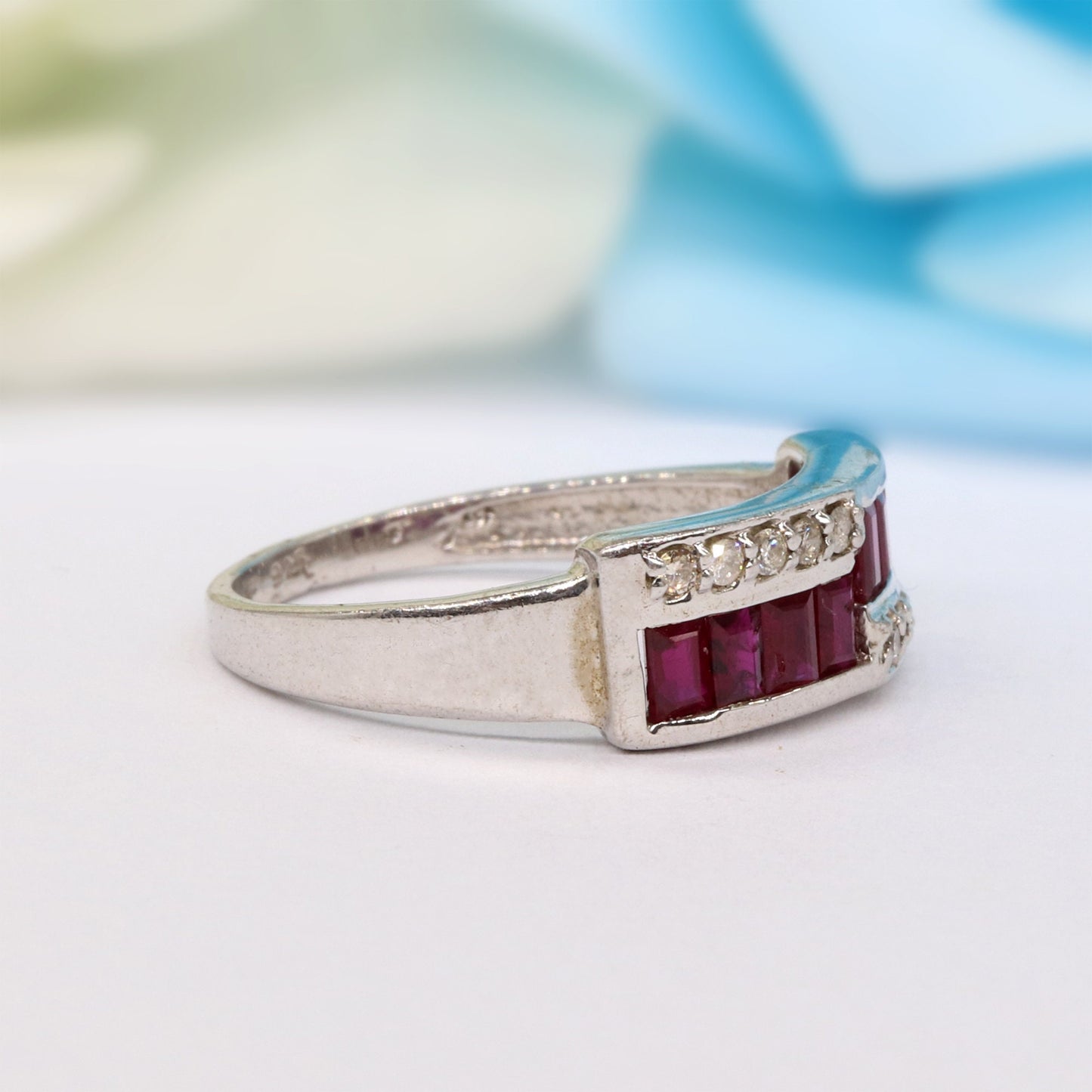 Ruby Band 925 Band Ring Silver