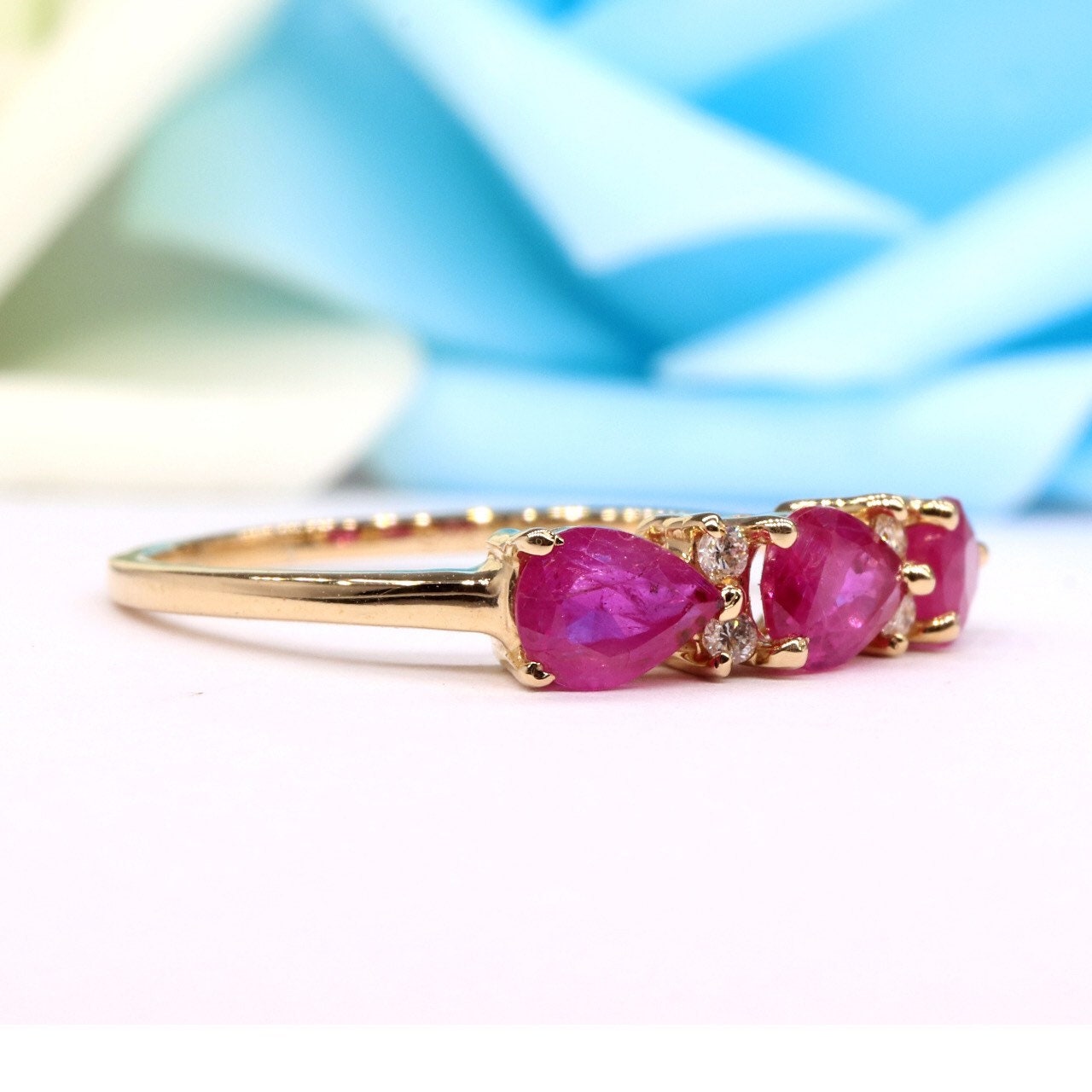 Yellow Beautiful Handcrafted Ring 14K Gold