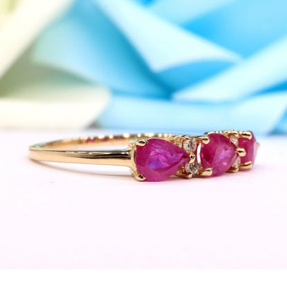 Yellow Beautiful Handcrafted Ring 14K Gold