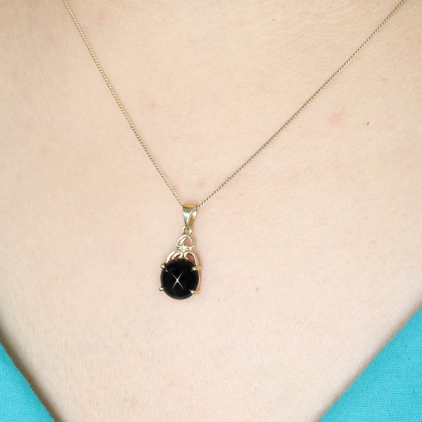 Black Star Pendant 14K Gold