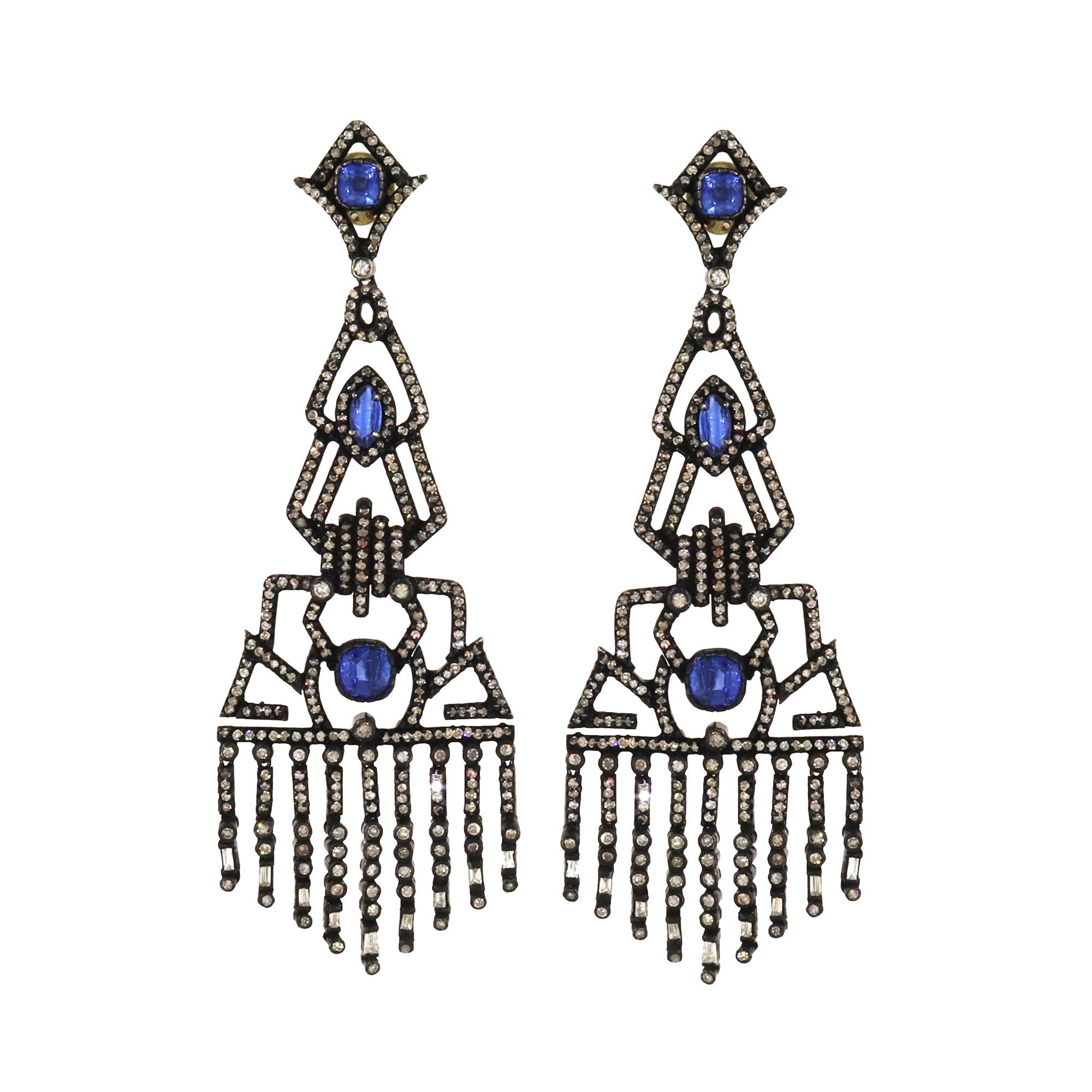 Vintage Replica Jewellery Taurus Blue Kyanite Earring