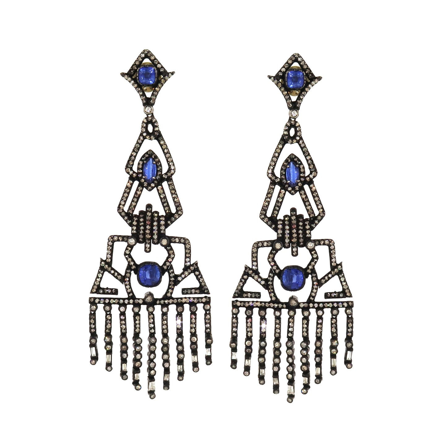 Vintage Replica Jewellery Taurus Blue Kyanite Earring