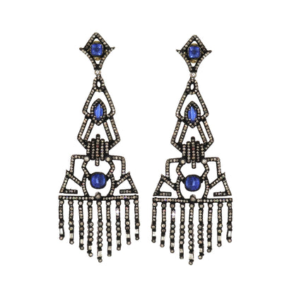 Vintage Replica Jewellery Taurus Blue Kyanite Earring