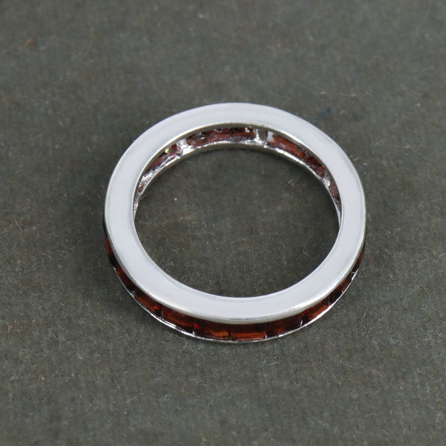 Garnet Ring Silver