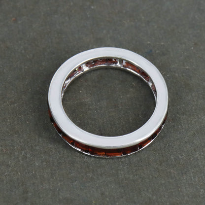 Garnet Ring Silver
