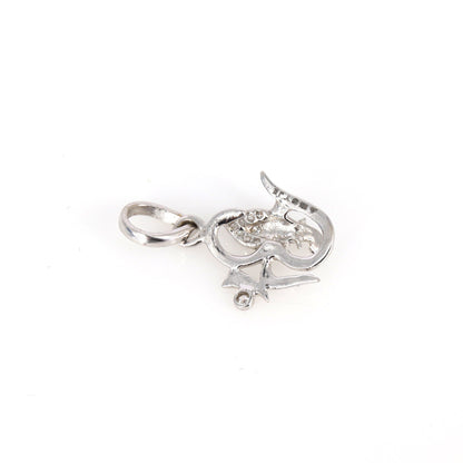 White Pendant 18K Gold