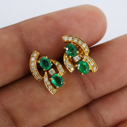 Unique Design Yellow Earring 18K Gold