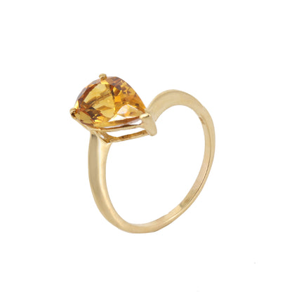 2.2 Citrine Ring 14K Gold